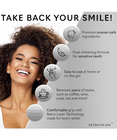 Retrograde Teeth Whitening Strips | Sensitive Enamel Safe Deep Stain Removal | 14-Day Professional Grade Treatment | 28 Strips for Whiter Teeth - Buy Online on GoSupps.com