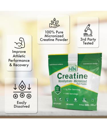 Health Thru Nutrition Creatine Monohydrate Micronized Powder 500g Pure Unflavored 5g Per Scoop Workout Support Muscle Fuel and Recovery Bulk Supplement | Non-GMO Vegan - Buy Online on GoSupps.com