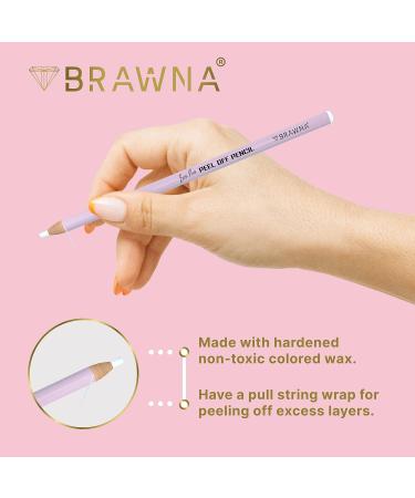 BRAWNA 6 Pcs Waterproof Eyebrow Pencils with Sharpener - Durable, Quick & Easy to Use for Shaping, Defining & Microblading - White (6 Pack) - Buy Online on GoSupps.com