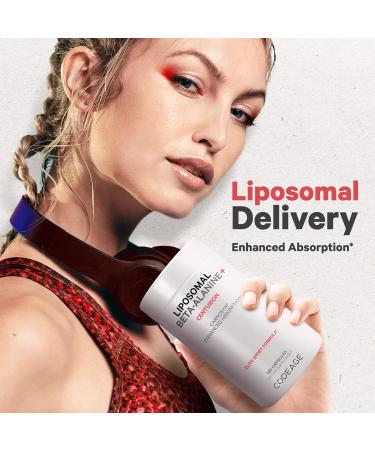 Codeage Liposomal Beta-Alanine Supplement - CarnoSyn - 180 Capsules for Pre & Post Workout - Non-GMO 2-Month Supply - Optimal Liposomal Delivery - Buy Online on GoSupps.com
