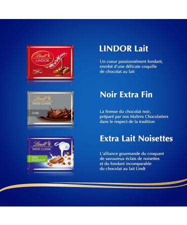 Lindt - Maxi Sachet Neapolitains SWISS PREMIUM CHOCOLATE - Assortment of Mini Milk Chocolates Milk-Hazelnut Milk and Nougat Shards White and Nougat Shards Black and Lindor Milk 2.5 kg - Buy Online on GoSupps.com