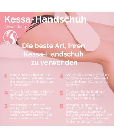 Fatima's Garden Kessa Glove - Natural Deep Cleaning & Dead Skin Removal - Moroccan Spa Scrubber (2 Black Gloves) for Hammam Bathroom & Shower Peeling - Buy Online on GoSupps.com