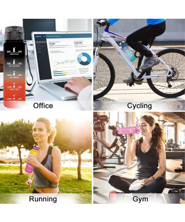 Vicaster BPA-Free Tritan Sports Water Bottle - 500ml/1L/1.5L Leak-Proof Perfect for Fitness Yoga Kids & Bicycling - Blue/Purple Gradient 36oz - Buy Online on GoSupps.com
