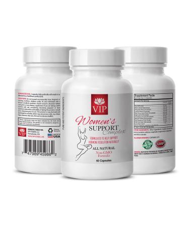 Mood Swings Supplements - Women's Support Complex Natural - Black Cohosh and sage Menopause Supplements for Women red Clover Blessed Thistle Menstrual Regulator Licorice Root 1 Bottle 60 Caps