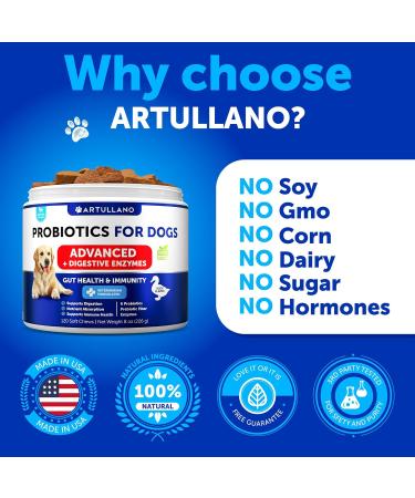 Probiotics for Dogs - Dog Probiotics Chewables - Support Gut Health Itchy Skin Allergies Immunity Yeast Balance - Digestive Enzymes with Prebiotics - Reduce Diarrhea Gas - 120 Probiotic Chews 120 Chews Advanced - Buy Online on GoSupps.com