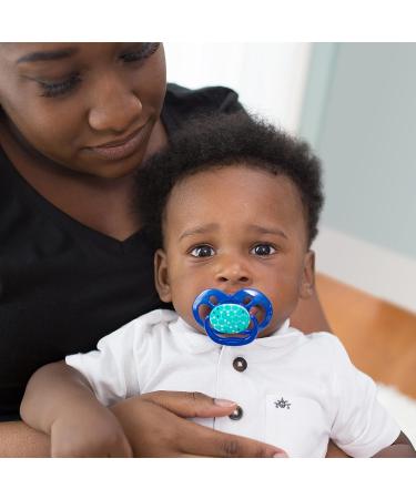 Dr. Brown's Advantage Symmetrical Pacifier 2-Pack Blue with Air Flow &amp; Clip | 6-18m - Buy Online on GoSupps.com