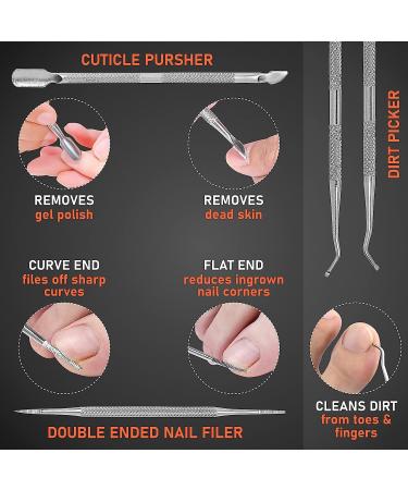 Professional Ingrown Toenail Clippers for Seniors - Podiatrist Toe Nail Cutter for Thick Toenails - Stainless Steel Curved Grooming Kit - Buy Online on GoSupps.com