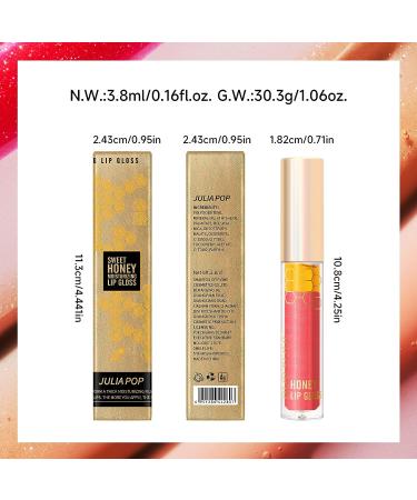 MIESCHER Hydrating Honey Lip Oil - Moisturizing Plumper with Ultra Shine, Non-sticky Glossy Finish - Vegan High Shine Lip Oil for Plumping and Hydration - Buy Online on GoSupps.com