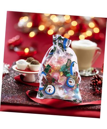 Gogogmee 50pcs Christmas Cheesy Bag Clear Bags for Cookie Holiday Organza Bags Elk Christmas Socks - Buy Online on GoSupps.com