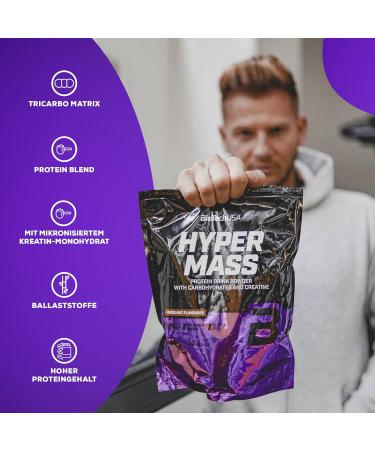 Buy BiotechUSA Hyper Mass 6.8kg - Gluten-Free Mass Gainer with Protein Carbs & Micronized Creatine | Strawberry Flavor | International Shipping - Buy Online on GoSupps.com