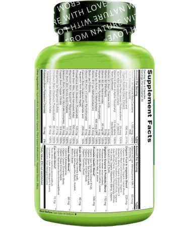 NATURELO Whole Food Multivitamin for Men 50+ | 120 Vegetarian Capsules - Natural Health Support - Buy Online on GoSupps.com