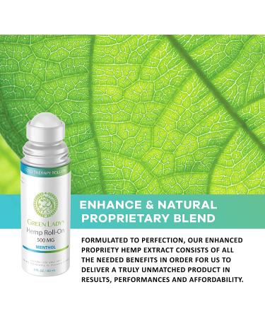 Green Lady Hemp Roll On - Instant Cooling Menthol for Pain Relief - 3 fl oz (1 Pack) - Buy Online on GoSupps.com
