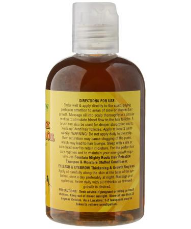 Fountain Real Black Jamaican Castor Oil - Premium Beard & Mustache Growth Oil for Men - 4 Oz Hair Thickener & Luxury Satin Durag - Buy Online on GoSupps.com