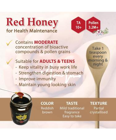 Tualang Red Honey 280g | Total Activity 8+ | Pollen 100+ | Moderate Choice for Maintaining Adult and Teen Health | Multiple Rewards Won - Buy Online on GoSupps.com