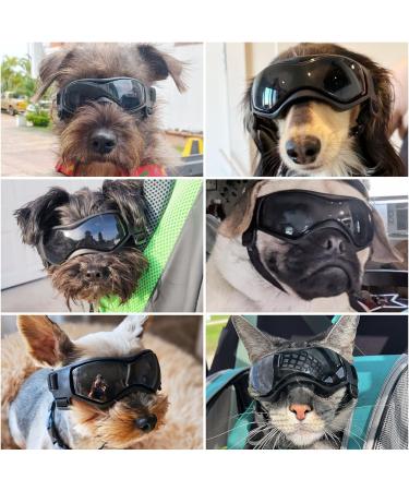 UV Protection Sunglasses for Small Dogs | Cool Black Dog Glasses | Outdoor Eye Protection for Small Breeds - Buy Online on GoSupps.com