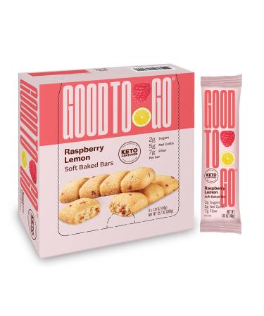 GOOD TO GO Soft Baked Bars - Raspberry Lemon, 9 Pack - Gluten Free, Keto Certified, Paleo Friendly, Low Carb Snacks
