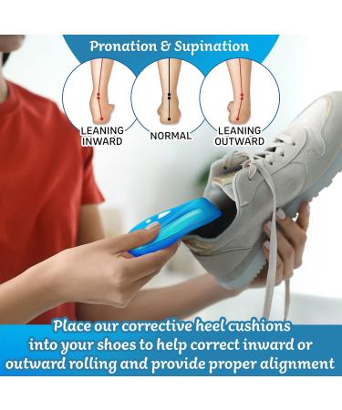 Medipaq Posture Correcting Gel Heel Pads - 2 Pairs M/L (UK Size 8-12) for Plantar Fasciitis - Correct Pronation & Supination - Buy Online on GoSupps.com