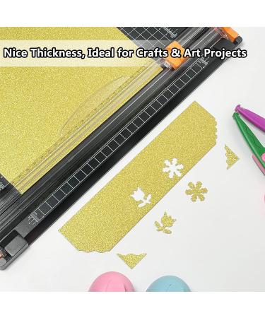 Gold Glitter Cardstock Paper - 20 Sheets, Double Sided, 250GSM - Perfect for Crafts, Cricut, DIY Projects - Buy Online on GoSupps.com