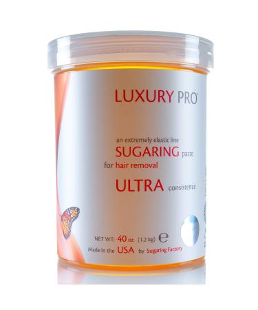 Sugaring Paste Luxury PRO Organic Hair Removal - MEDIUM Paste for All body parts 40 oz / 2.5 lbs - Sugar Wax Hair Remover - PROFESSIONAL SKILLS REQUIRED