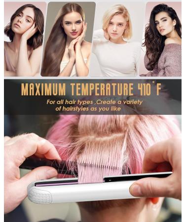 Buy NOVUS 1 Inch Ceramic Hair Straightener - 2-in-1 Flat Iron for Curls Fast Heat Travel-Friendly Dual Voltage 110-240V - Perfect Hot Tools for All Hair Types - Buy Online on GoSupps.com