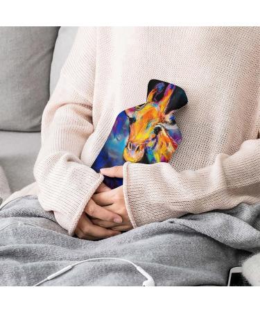 Hot Water Bottle with Lid - Giraffe Rubber Hot Water Bag for Pain Relief Cramps Foot Warmer & Hot/Cold Therapy - International Shipping Available - Buy Online on GoSupps.com