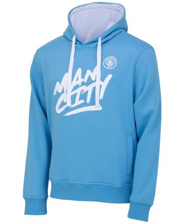 Manchester City Hoodie Official Collection S Blue
