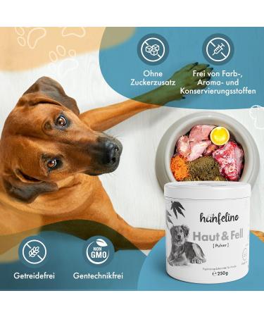 Hanfelino Skin & Fur Powder for Dogs | Supports Skin Health Reduces Itching & Hair Loss | Contains Yeast Biotin & Zinc - Buy Online on GoSupps.com