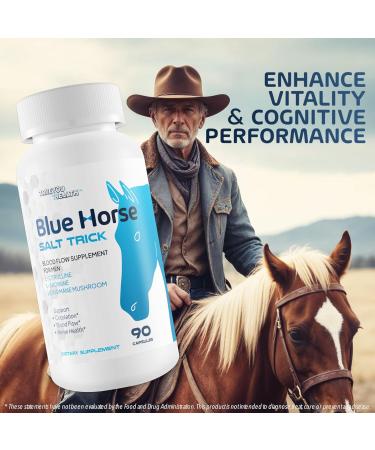 Blue Horse Salt Trick - Our Best Blood Flow Supplement for Men - Our Best Circulation Supplement - Male Circulation Supplements Nitric Oxide Vasodilator to Improve Blood Flow 7 Blue Salt Trick for Men - Buy Online on GoSupps.com