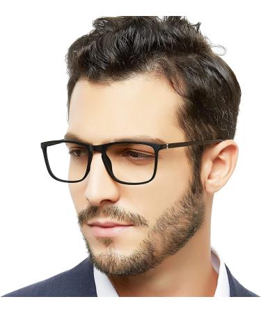 OCCI CHIARI Large Reading Glasses 1.0 Men's Rectangle Readers with Spring Hinge - Matte Black | 1.0 Magnification - Buy Online on GoSupps.com