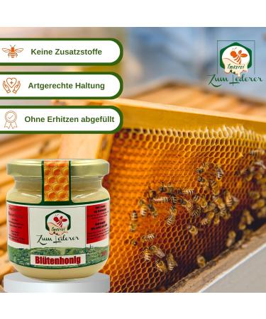 German Blossom Honey - Creamy 500g Sweet Spread from Family Beekeeping Zum Lederer - Pure Additive-Free Honey from Bavarian Forest - Buy Online on GoSupps.com