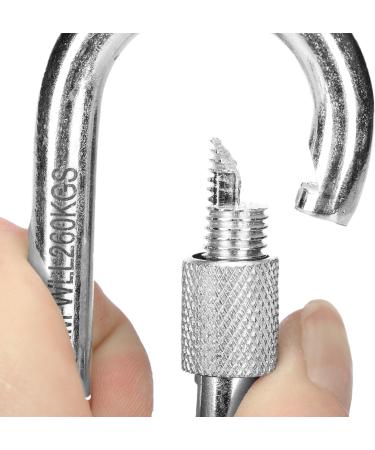 Buy Com-Four 12x Heavy-Duty Screw Carabiner Hooks - 260 kg Load Capacity - Ideal for High Stress - Set of 12 (90 x 9 mm) - International Shipping Available - Buy Online on GoSupps.com