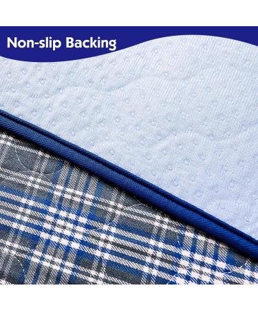 OUTCREATOR 2 Pack Waterproof Incontinence Bed Pads (34 x 54) - Non-Slip, Machine Washable - Ideal for Toddlers, Kids, Adults, Pets - Light Blue Grid Design - Buy Online on GoSupps.com