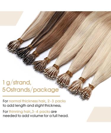 S-noilite Nano Rings Hair Extensions Real Human Hair 16 Inch Nano Tip Hair Extensions Remy Straight Human Hair Nano Beads Hair Extensions Straight for Women 50 Strands 50g(#6 Light Brown) 16 Inch Light Brown - Buy Online on GoSupps.com