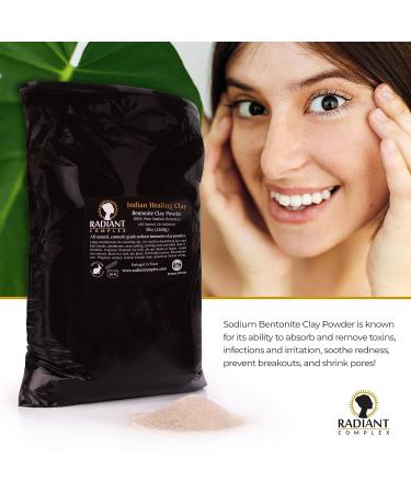 Sodium Bentonite Clay Powder - Indian Healing Clay - 100% Pure - DIY Clay Face Mask - 5 lbs - Buy Online on GoSupps.com