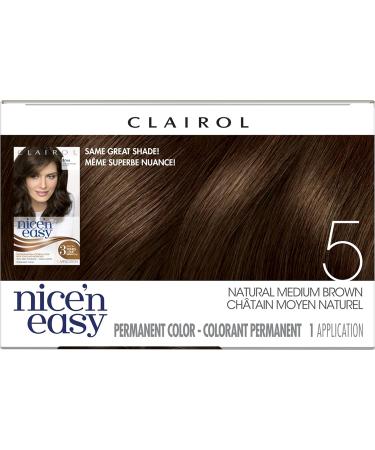 Clairol Nice'n Easy Liquid Permanent Hair Dye 5/118 Natural Medium Brown Hair Color 1 Count 5/118 Natural Medium Brown 1 count (Pack of 1) - Buy Online on GoSupps.com
