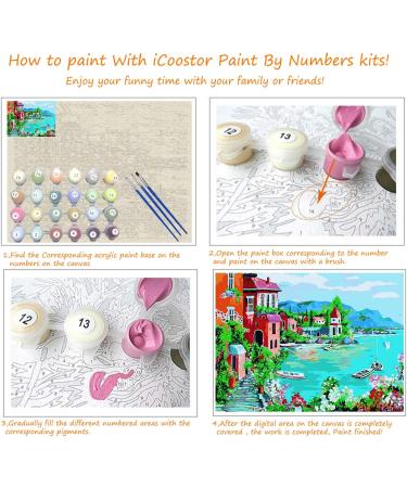 iCoostor Paint by Numbers DIY Acrylic Painting Kit - Branch Magpie Pattern - 16x20 - for Kids & Adults Beginners - Buy Online on GoSupps.com