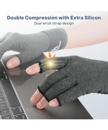 Brace Master Arthritis Compression Gloves - 2 Pairs for Men & Women | Relief for Rheumatoid Osteoarthritis & Carpal Tunnel Pain | Anti-Slip Design | Large Size - Buy Online on GoSupps.com