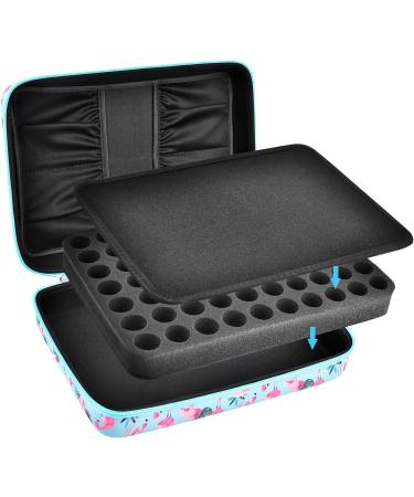 Paiyule Essential Oils Storage Case - Hard Shell Organizer for 70 Bottles - Fits Artnaturals, Young Living, Radha, Doterra - Flamingo Design - 5ml, 10ml, 15ml Bottles - Buy Online on GoSupps.com