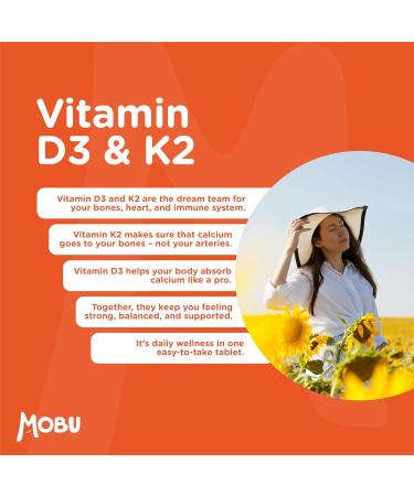 Vitamin D3 4000IU and Vitamin K2 MK-7 100mcg 120 Tablets Immune Support & Bone Health Vegetarian UK Made Vitamin D3 & K2 Supplement GMP Approved MOBU 120 count (Pack of 1) - Buy Online on GoSupps.com