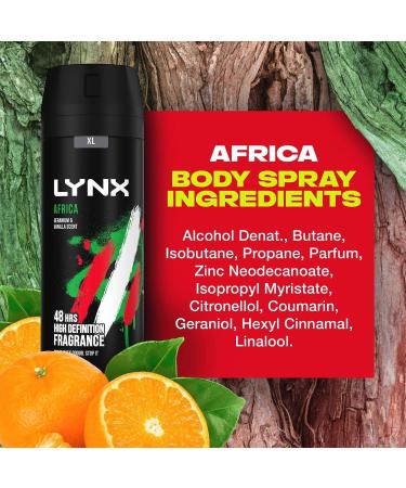 Lynx Africa Men's Fragrance Aluminium Free Masculine Body Spray Deodorant Fresh And Long Lasting Odour Protection 10 Pack of 200m. 1 count (Pack of 10) - Buy Online on GoSupps.com