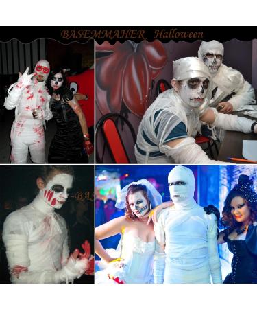 2 Rolls Halloween Mummy Bandage Wrap - Self-Adhesive White Stretch for Cosplay & Photography Props - Buy Online on GoSupps.com