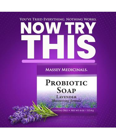 Massey's 100% Natural Lavender Probiotic Soap - 4oz (Pack of 3) - Buy Online on GoSupps.com