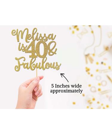 Personalised Cake Topper 40th Birthday Cake Decorations Any Name 40 & Fabulous For Her Him Mum Dad Any Age 25th 30th 50th - CT5 - Buy Online on GoSupps.com