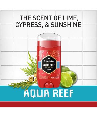 Old Spice Men's Aluminum-Free Deodorant Red Zone Aqua Reef Lime & Cypress 3oz (Pack of 3) - Buy Online on GoSupps.com