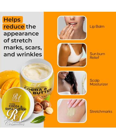 RA COSMETICS Whipped Shea Butter Eucalyptus 6oz | 100% Pure and Natural African Shea Butter for Men & Women - Ultimate Handcrafted Moisturizer with Essential Vitamins for Radiant Skin & Hair - Buy Online on GoSupps.com