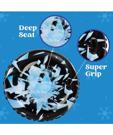 47 Heavy-Duty Inflatable Snow Tube for Sledding - Black Ice - Buy Online on GoSupps.com