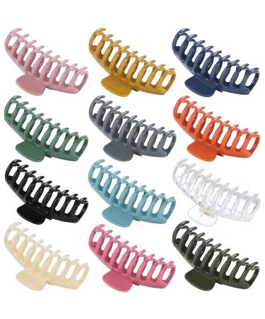 12 Pack Hair Claw Clips Large Stylish Hair Clips Barrettes with 12 Colors Hair Claw Clips