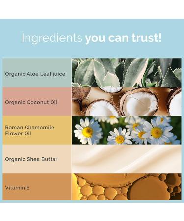 Baby Face Cream - Calming Chamomile & Vitamin E - Organic Shea Lotion for Sensitive Skin - Hypoallergenic Sulfate-Free - 4oz - Made in USA - Buy Online on GoSupps.com