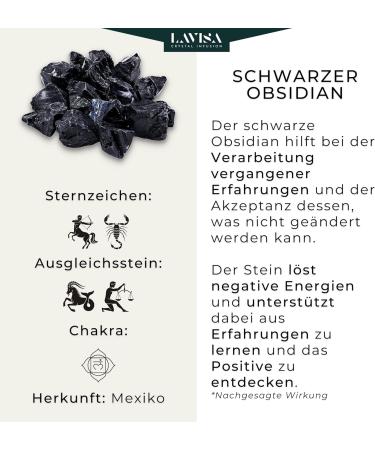 Lavisa Premium Healing Stones Set | 100% Natural Gemstones & Crystals for Decoration & Water Treatment | Obsidian Gem Water Mix - Buy Online on GoSupps.com